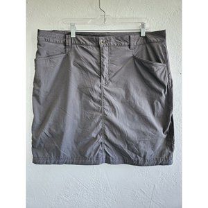 Womens Eddie Bauer Dark Grey Skort Skirt Shorts Size T16  Nylon Hiking Atheletic